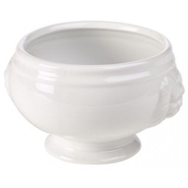 Genware Lion Head Soup Bowl White 11cm 14oz / 40cl (Box Of 6)
