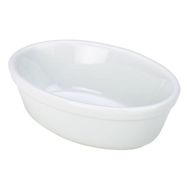 Genware Oval Pie Dish Lipped 14cm Porcelite (Box Of 6)