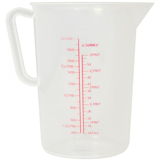 Genware Plastic Measure Jug 2L / 70.5oz