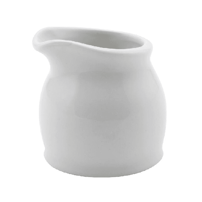 Genware Porcelite 1oz (3cl) Milk Jug (Box Of 6)
