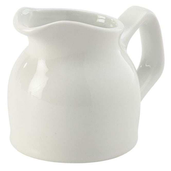 Genware Porcelite 2.5oz (7cl) Milk Jug (Box Of 6)