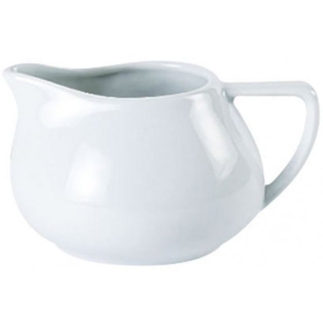 Genware Porcelite Contemporary Milk Jug 10oz/284ml (Box Of 6)