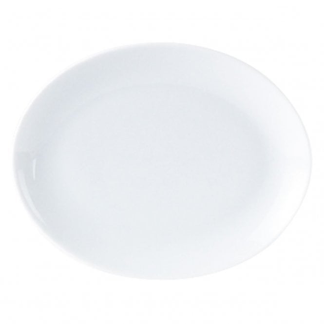 Genware Porcelite Oval Plate 24cm/9.5