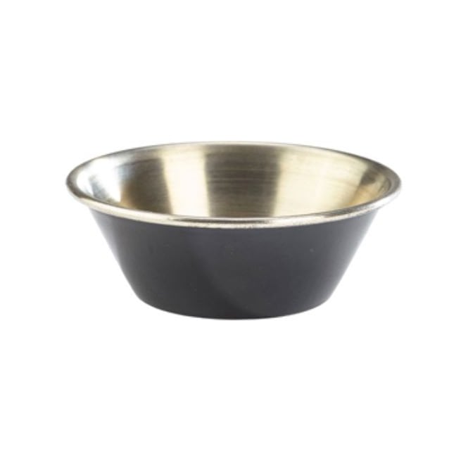 Genware Ramekin 1.5oz (43ml) Stainless Steel Black (Box Of 12)