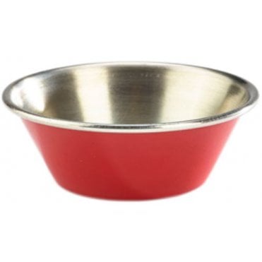 Ramekin 1.5oz (43ml) Stainless Steel Red (Box Of 12)