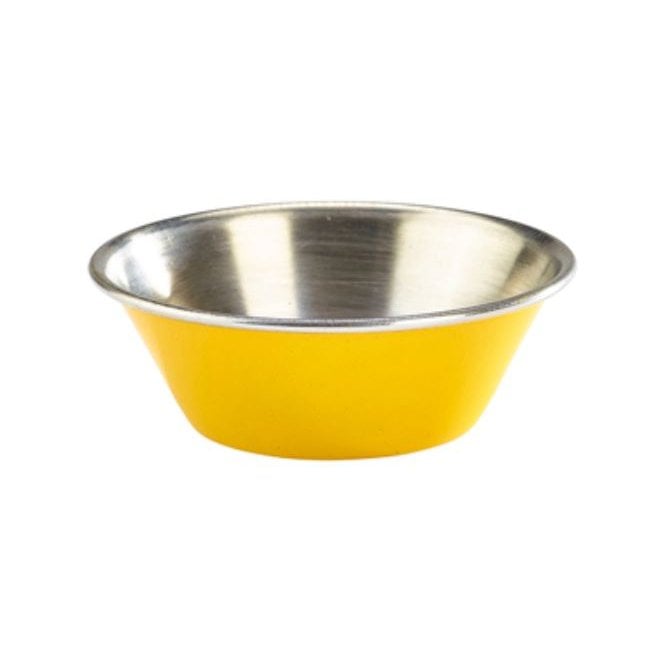 Genware Ramekin 1.5oz (43ml) Stainless Steel Yellow (Box Of 12)