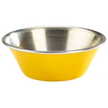 Ramekin 1.5oz (43ml) Stainless Steel Yellow (Box Of 12)