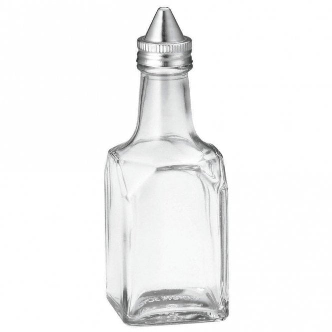 Genware Square Oil/vinegar Bottle C/w Chrome Top (Box Of 12)