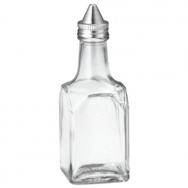 Square Oil/vinegar Bottle C/w Chrome Top (Box Of 12)