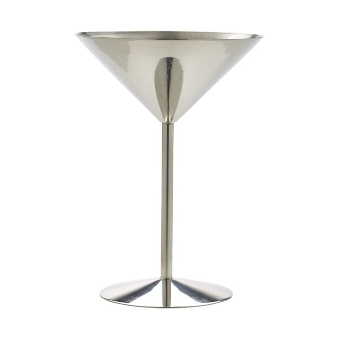 Genware Stainless Steel Martini Glass- 24cl/8.5oz