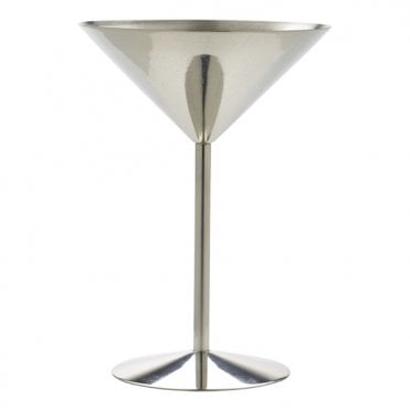 Stainless Steel Martini Glass- 24cl/8.5oz