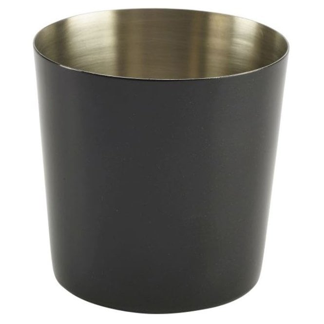 Genware Stainless Steel Serving Cup Black 8.5 X 8.5cm