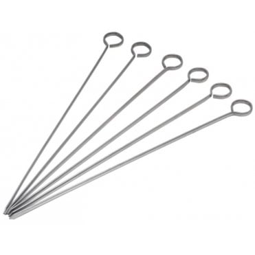 Stainless Steel Skewers (Pack Of 6) 25cm / 10"