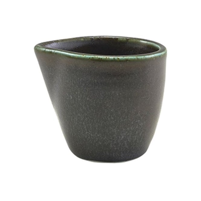 Genware Terra Porcelain Black Jug 9cl/3oz (Box Of 12)