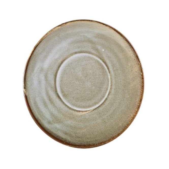 Genware Terra Porcelain Grey Saucer 14.5cm (Box Of 6)