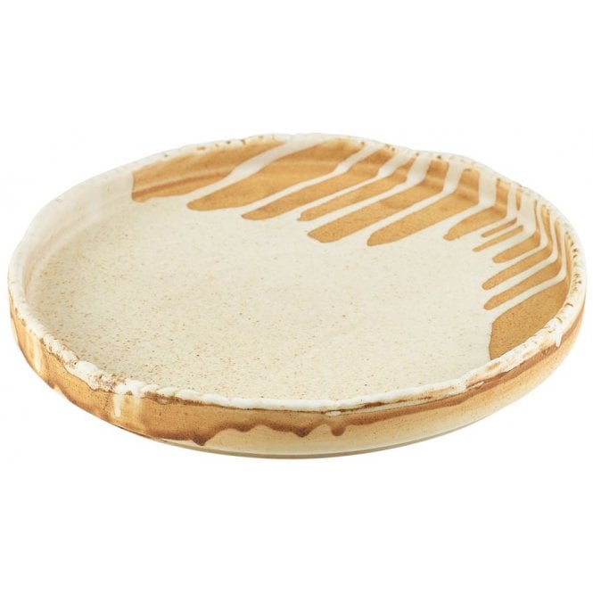 Genware Terra Porcelain Roko Sand Presentation Plate 21 cm/ 8