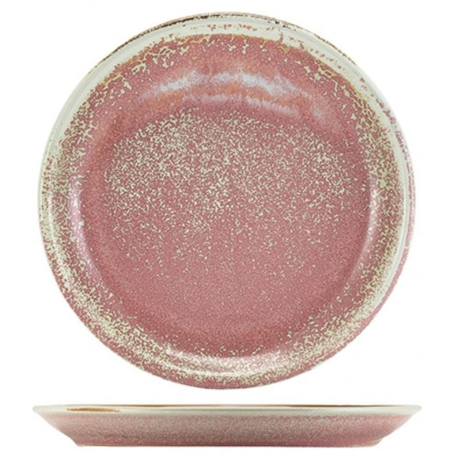 Genware Terra Porcelain Rose Coupe Plate 24cm (Box Of 12)