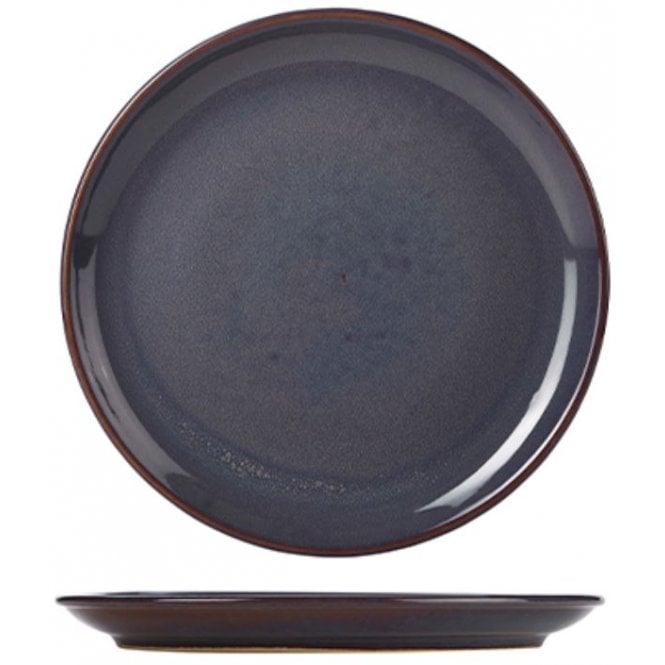 Genware Terra Stoneware Rustic Blue Coupe Plate 19 Cm (Box Of 12)