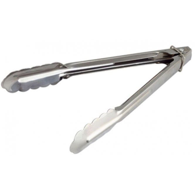 Genware Tongs Scallop Head - 230mm / 9