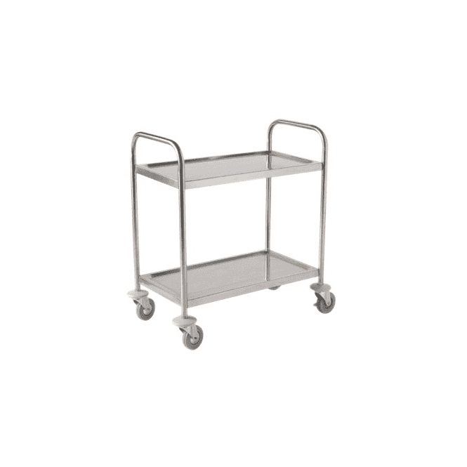 Genware Two Tier Trolley 85.5x53.5x93.3mm (H) 33.75x21x36.75