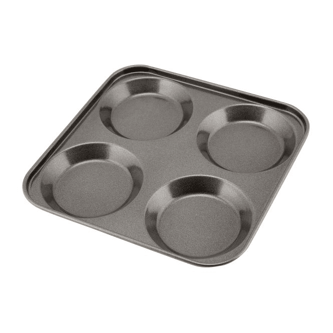 Genware Yorkshire Pudding Tin 4 Hole 10 X 2cm (H)