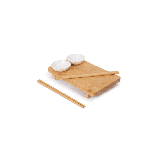 Lifetime Brands KitchenCraft World of Flavours 5pc Sushi Serving Set for Two, Including Plate, Bowls and Chopsticks