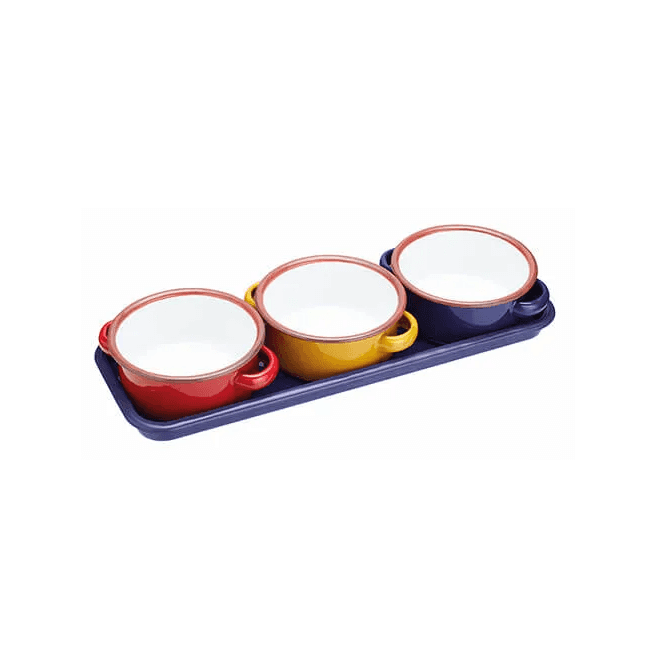 Lifetime Brands KitchenCraft World of Flavours Enamel Dip Set