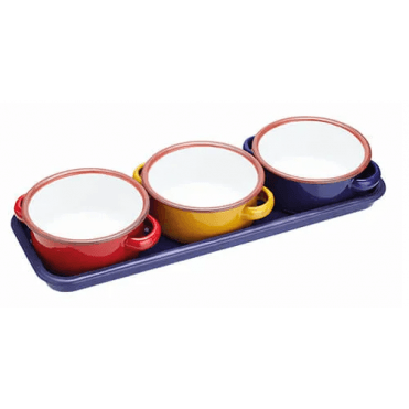 KitchenCraft World of Flavours Enamel Dip Set