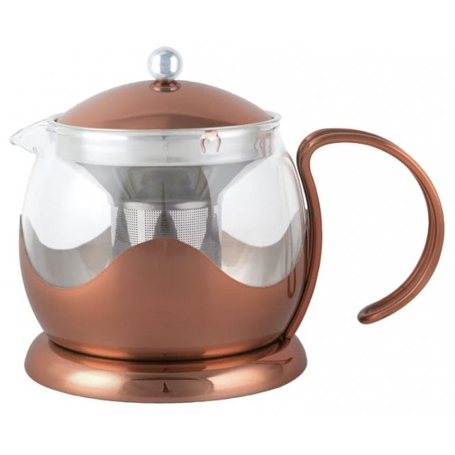 Lifetime Brands La Cafetiere Izmir 2 Cup Glass Tea Infuser 660ml - Copper