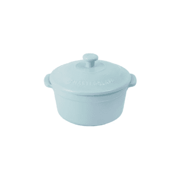 MasterClass 180ml Ceramic Casserole Dish with Lid, Sky Blue, 16cm