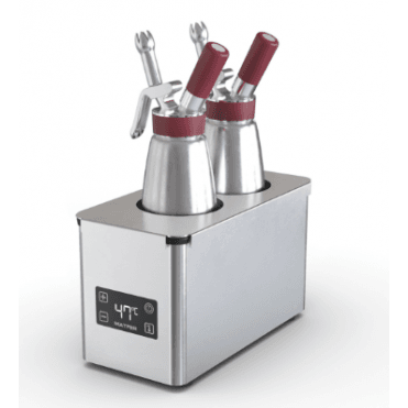 Compact stainless steel bain-marie cream whipper heater