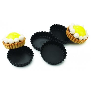 Fluted Tart Mould Exoglass 100mm (Pack Of 12)
