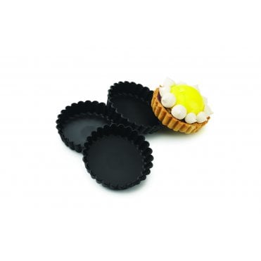 Fluted Tart Mould Exoglass 80mm (Pack Of 12)