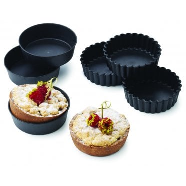 Individual Pie Mould Fluted Exoglass 100mm (Pack Of 12)