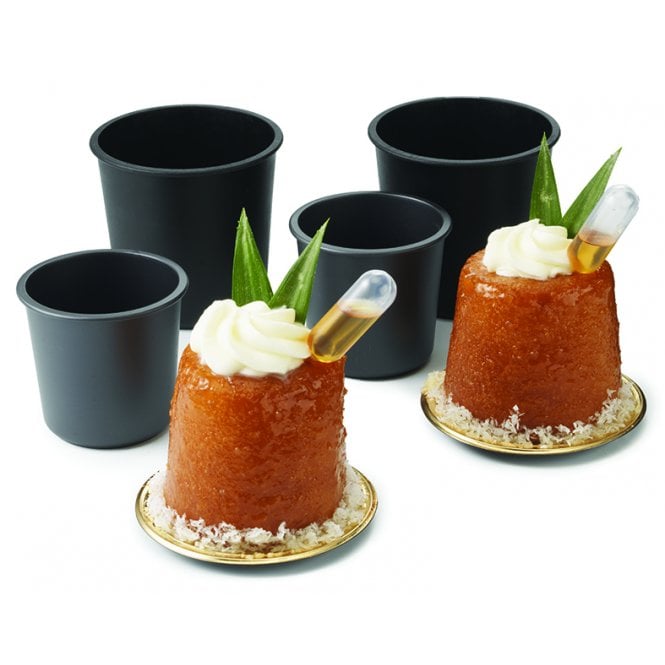 Matfer Round Baba Mould Exoglass 50 X 50mm - 8cl (Pack Of 6)