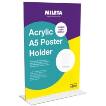 A5 Double Sided Menu Holder Acrylic