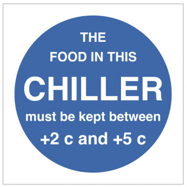 Food Chiller Display Temperature Self Adhesive Sticker 10x10cm