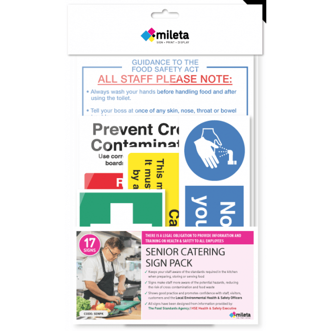 Mileta Signs Senior Hygiene Pack (Contains 17 Notices)