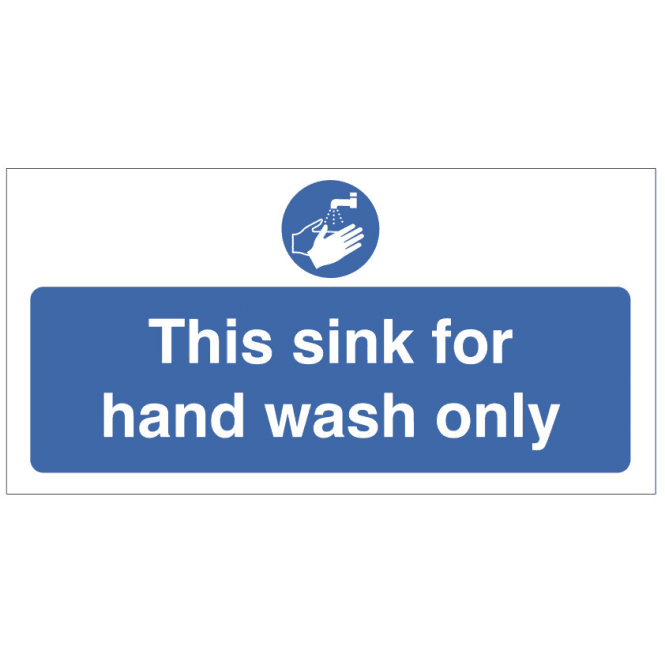 Mileta Signs 'This Sink For Hand Wash Only' Self Adhesive Sticker 10x20cm