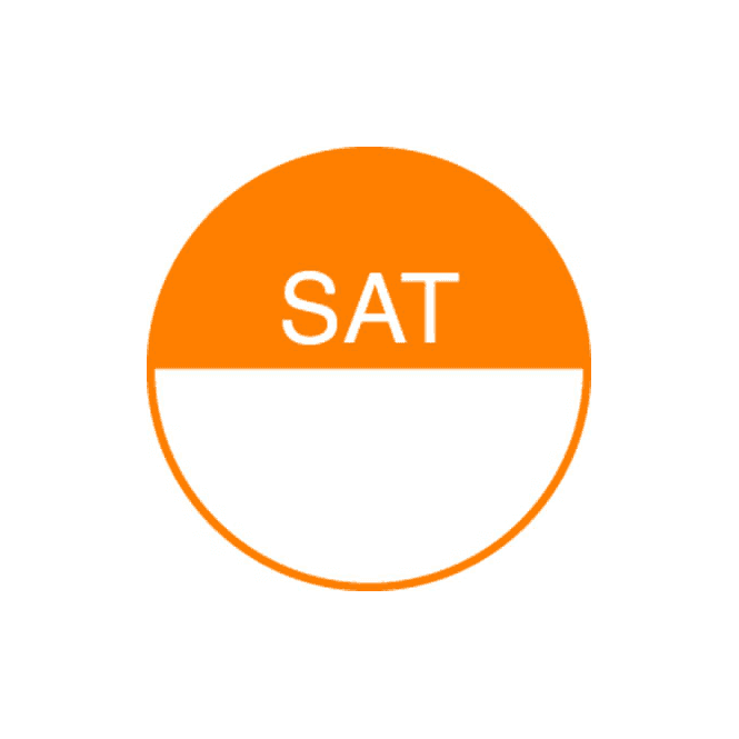 NCCO Day Dot Labels Saturday (Removable) (Pack Of 1000)