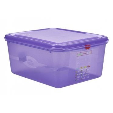 Allergen Gastronorm Storage Box 1/2 - 150mm - 10L - C/w Lid (Box Of 6)