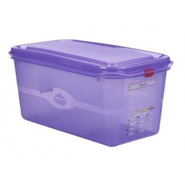 Allergen Gastronorm Storage Box 1/3 - 150mm - 6L - C/w Lid (Box Of 6)