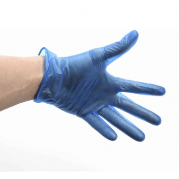 Blue Vinyl Powdered Gloves Small (Box Of 100)