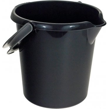 Bucket 10 Litre Black With Litre Scale