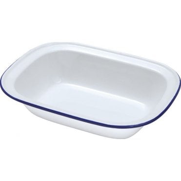 Enamel 10.5" (26cm) Oblong Pie Dish (Box Of 12)