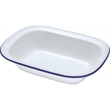 Enamel 6.5" (16cm) Oblong Pie Dish (Box Of 12)