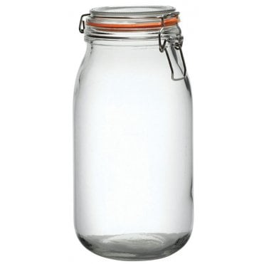 Glass Storage Jar With Seal 1 Litre / 35.2oz (Box Of 6)