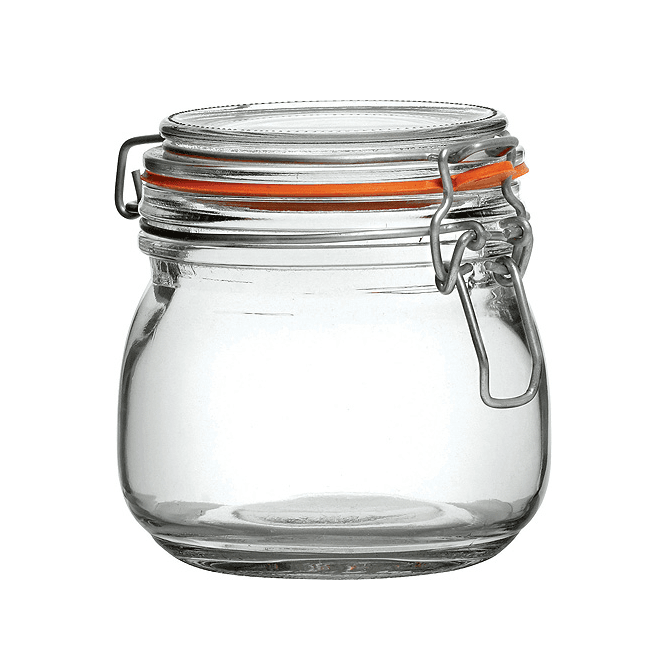 Parsley in Time Glass Storage Jar With Seal 500ml / 17.6oz (Box Of 12)