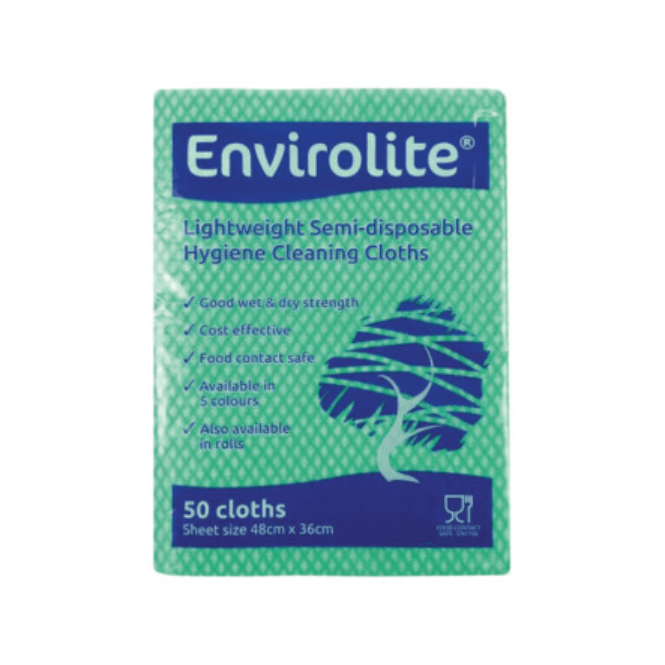 Parsley in Time Green Cleaning Cloths (Pack Of 50)