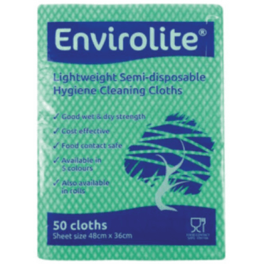 Green Cleaning Cloths (Pack Of 50)